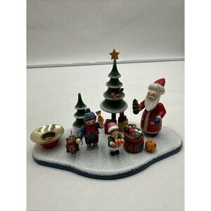 Vtg 1990s Kathe Wohlfahrt Erzgebirge Candleholder Scene - Candles - Germany